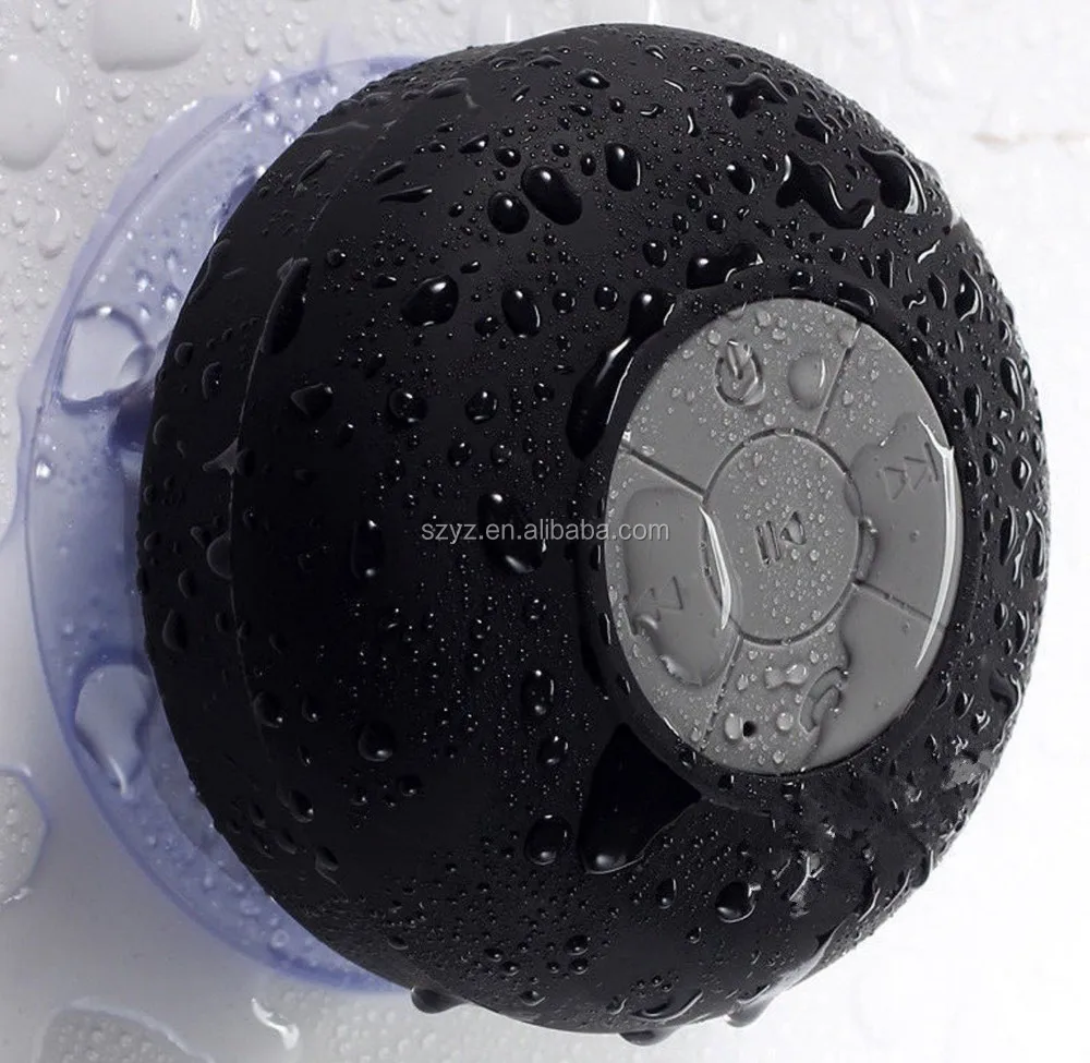 Cheap Portable Waterproof Wireless Mini BT Shower Speaker Mic Loud Sound Boom Box Receive Call Music Suction Speakers
