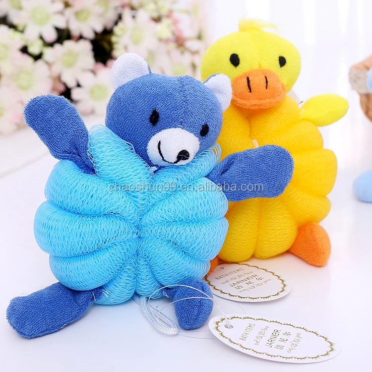 teddy bear sponge baby bath