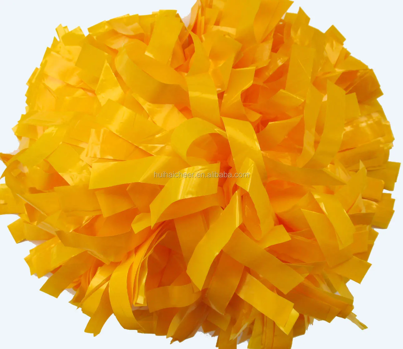 Plastic Yellow Pom Pom Cheerleader Poms - 1000 Strands