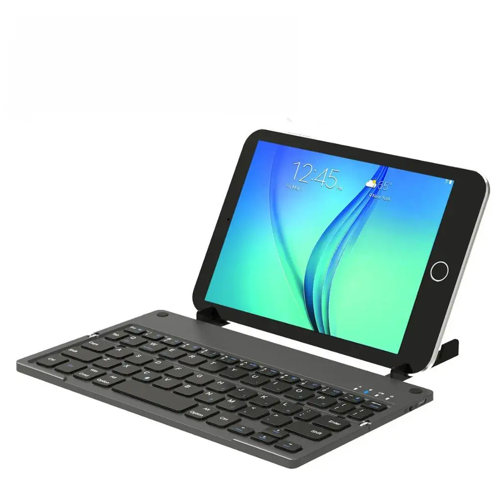 Лучшие продажи ультра тонкий складной Bluetooth клавиатура для IPad Air 2 MAC