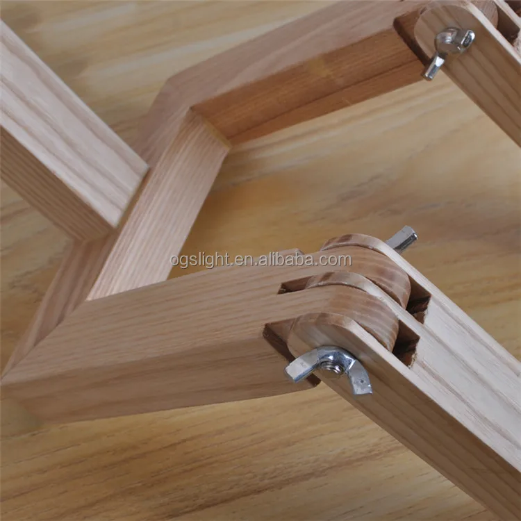 Fancy Wooden Table Lamp Robot Designer ReadingLamp Foldable Natural Color Desk Lamp