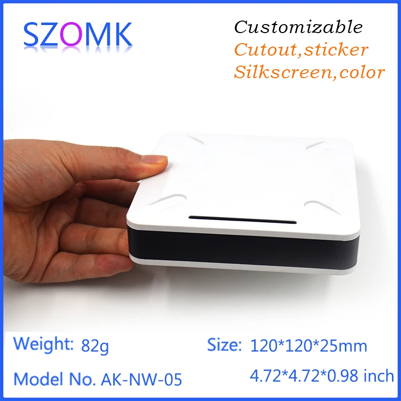 Plastic Network Enclosure Wifi Router and Modems case 120*120*25mm