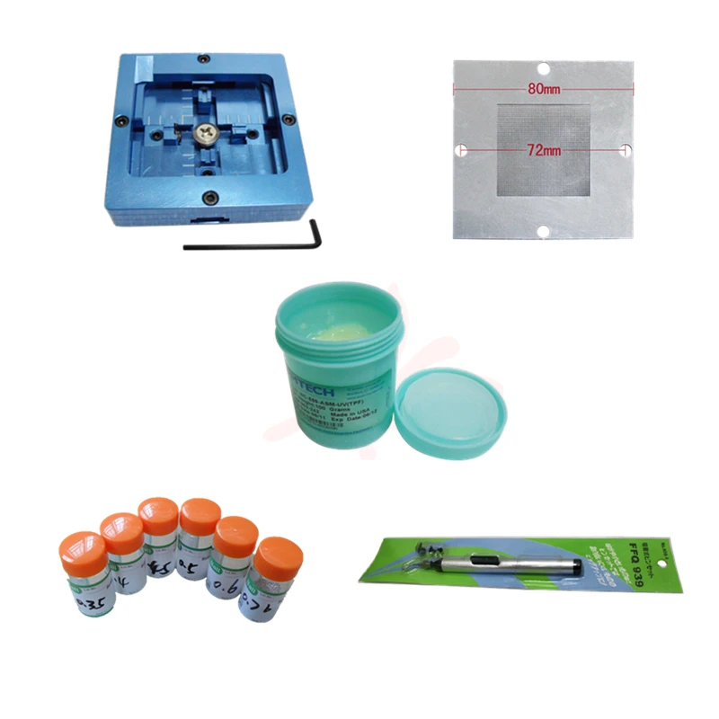 Hot Sale Reballing Machine BGA Rework Station Kit Universal Reballing Stencil + Leaded Solder Ballsl + Planting Tables