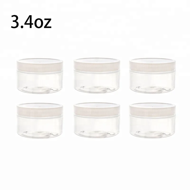 Clear Containers for All Your Glue Putty Making 4oz, 12 pk, White Cap Maddie Raes Slime Storage Jars 4oz 