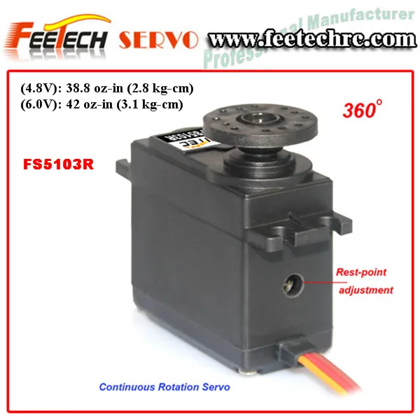 самая низкая цена!!! Fs5103r 3kg стандартный вращение продолжается rc робот сервопривод