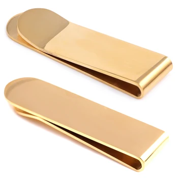 New 18K Gold Plated Money Clips Stainless Steel Paper Money Coin Clip Clips for Men and Women