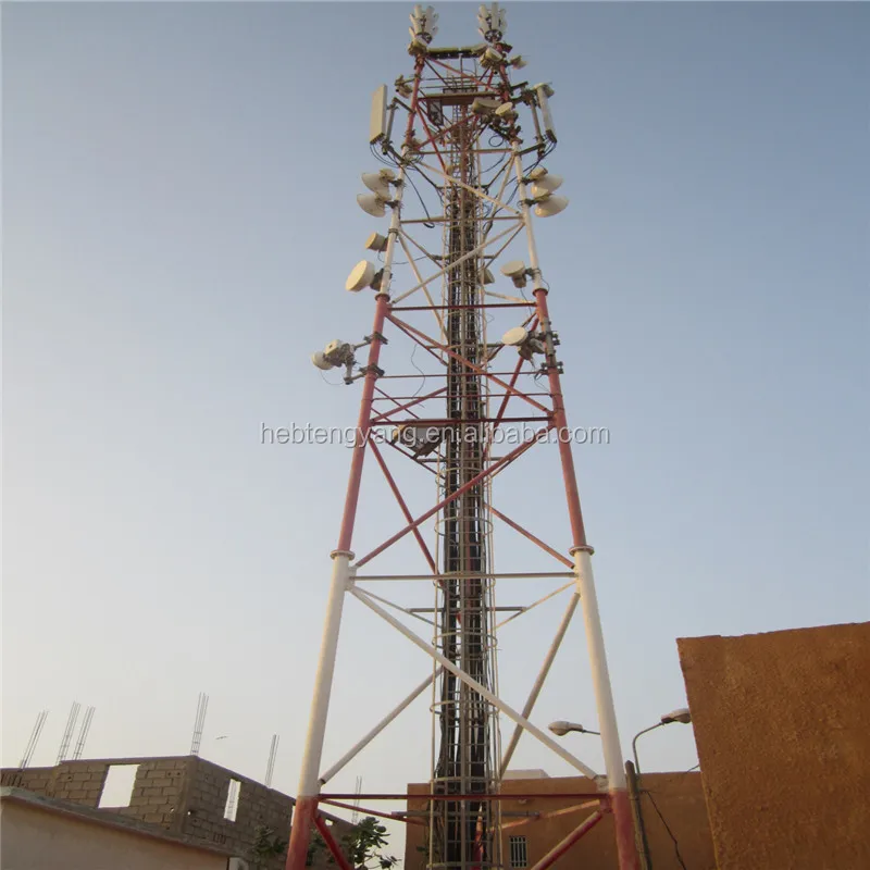 Price Telecom Tubular Self Supporting HDG 3 Legged Steel Lattice Tower