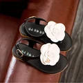 Kids shoes girls sandals fashion pu leather flower girl shoes kids sandals princess soft sole girls