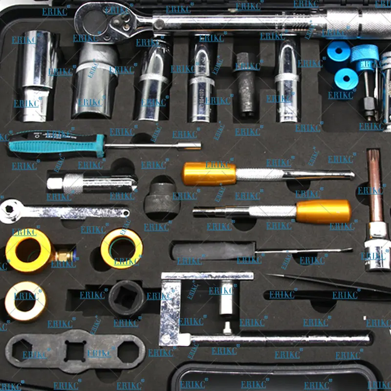 ERIKC diesel Injection Pump Tools and Automotive Common Rail Injector Disassemble Tool Kits 40 PCS Dismantling Device