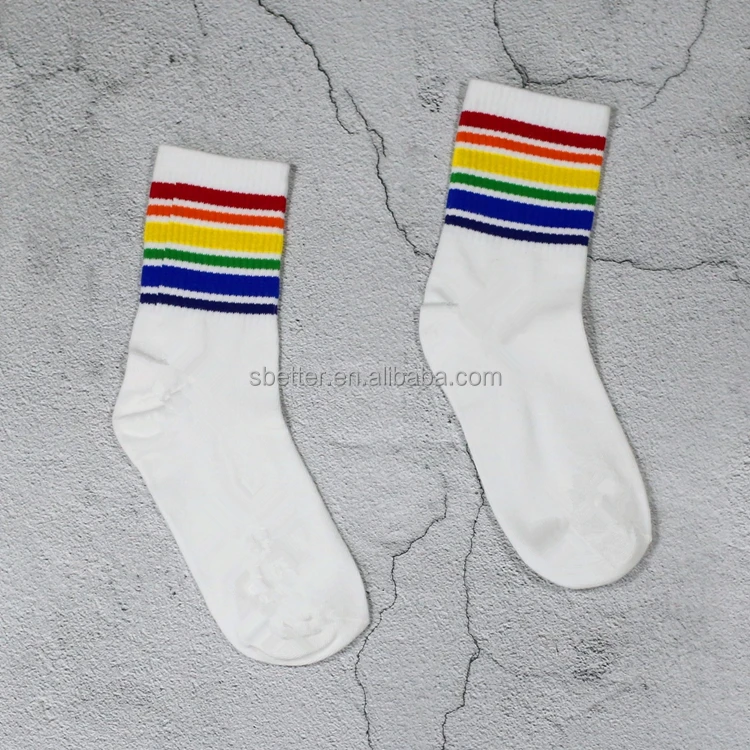 Socks Female Short Ankle Rainbow Art Women Fashion Cotton Cocks Hipster Cartoon