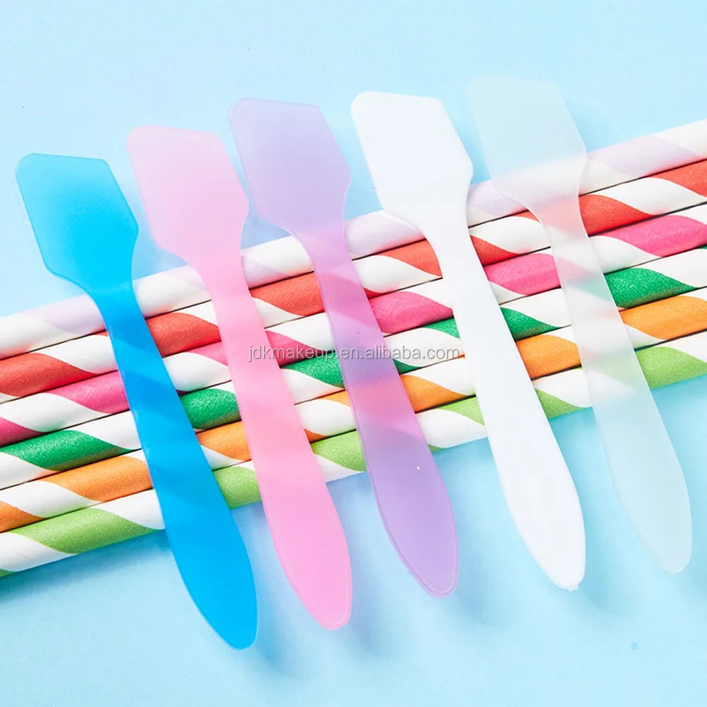 Private Label Cosmetic Spatula Plastic Handle Facial Stir Sticks Makeup Tools