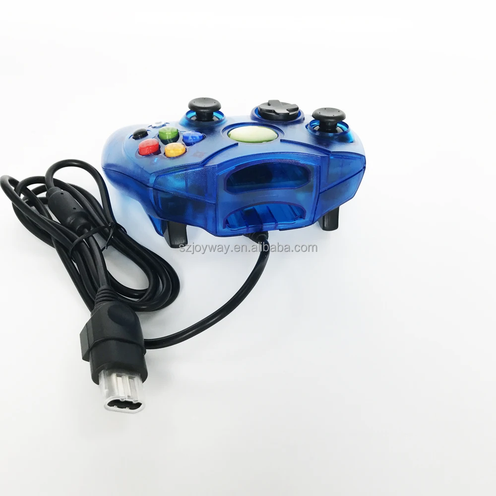 
Transparent blue Wired game Controller for XBOX game controller gamepad 