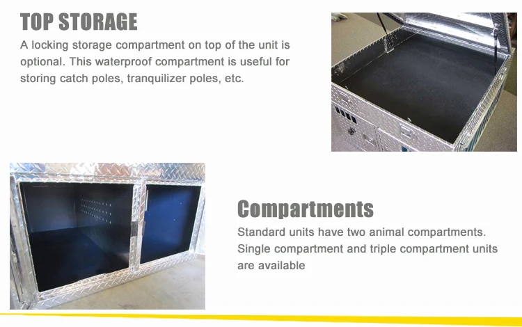 UTE/UTV Top Storage Hunting Aluminum Dog Box