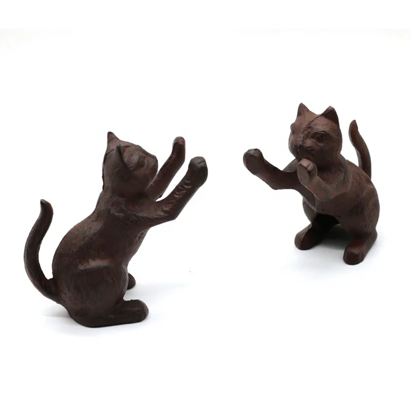 Винтажные чугунные украшения для кошек