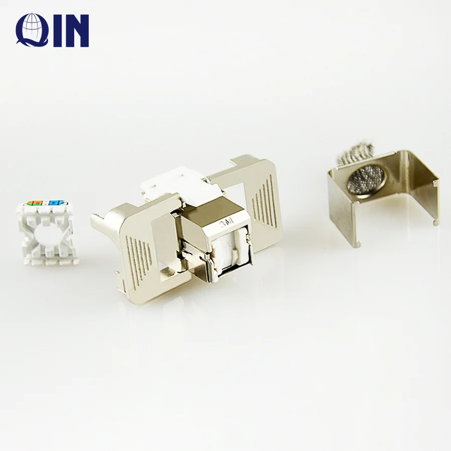 Высококачественный 3M CAT6A STP Keystone jack цинковый сплав RJ45 8P8C IO