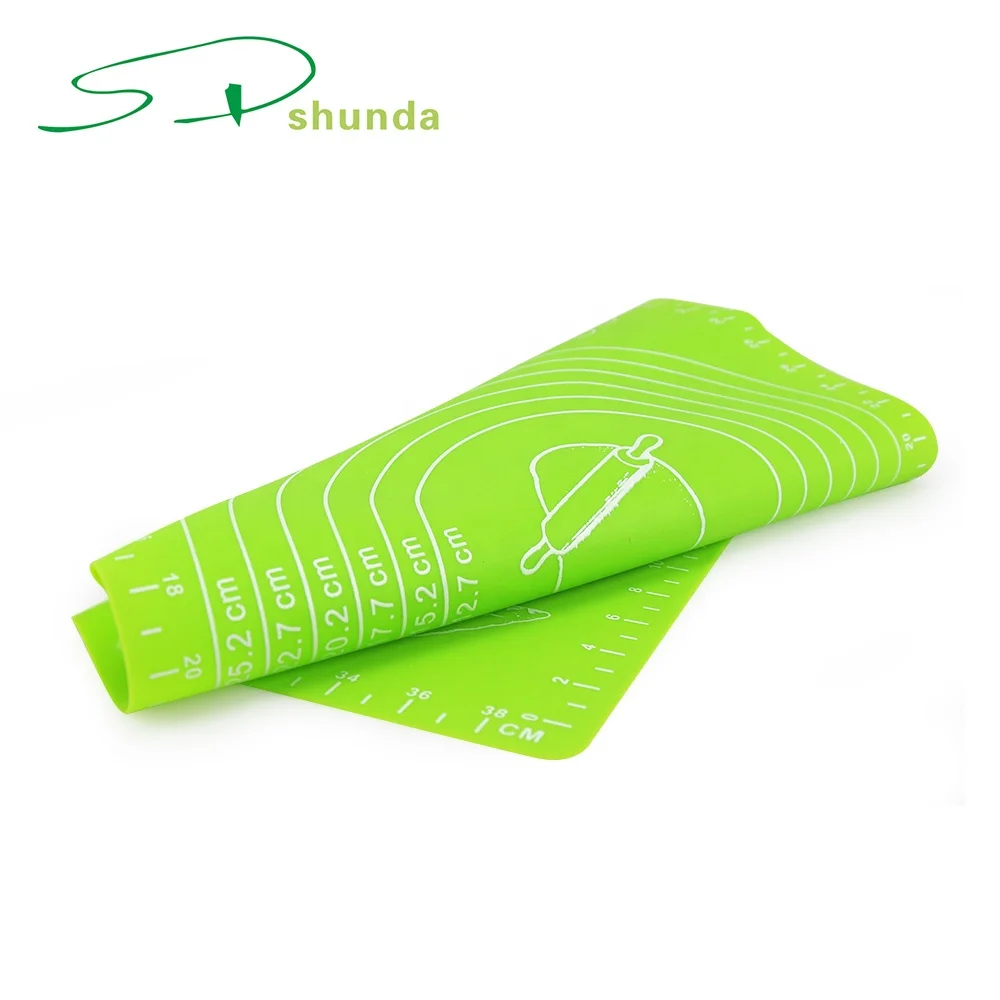 Устойчивый к высоким температурам термостойкий антипригарный нескользящий кондитерский коврик безопасный для пищевых продуктов силиконовый коврик для выпечки с измерением