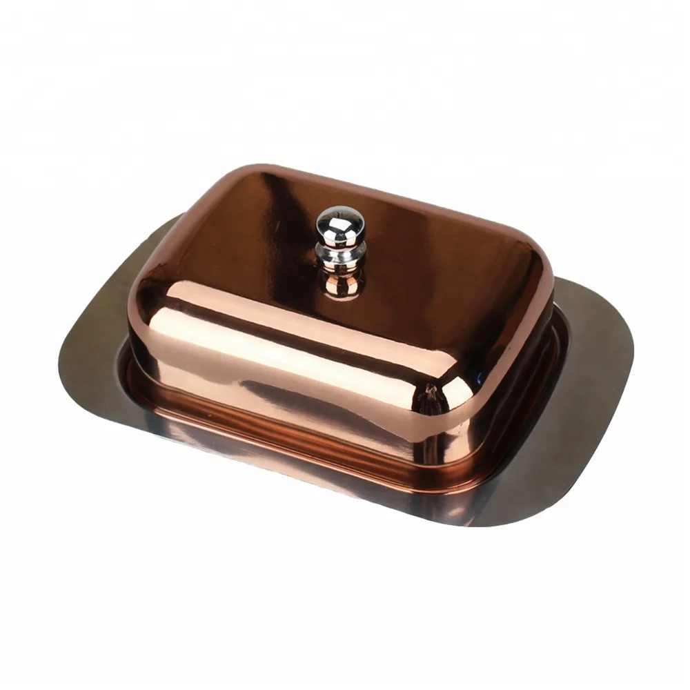 stainless steel butter dish