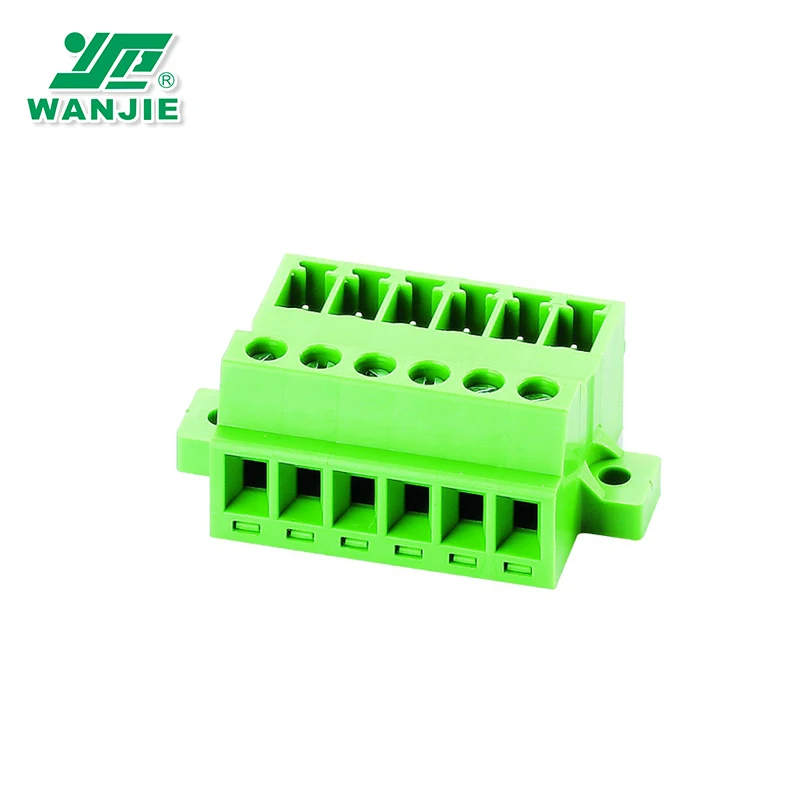 WANJIE Wire to panel mount Plug-in terminal block WJ15EDGGB-3.81