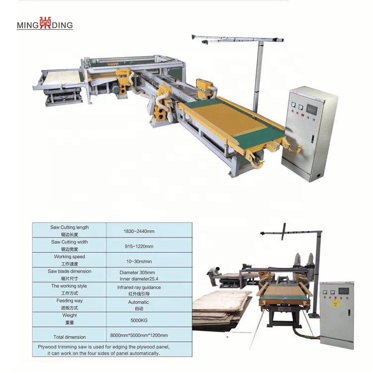 PVC HPL Plywood MDF Particle Board Edge Cutting Band Saw Machine
