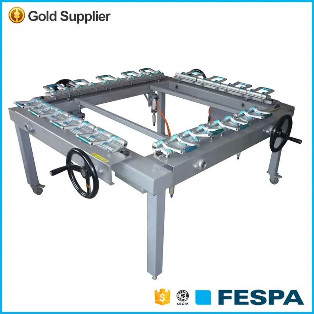 Screen Printing Pneumatic Mesh Stretch Machine With Single Clamp