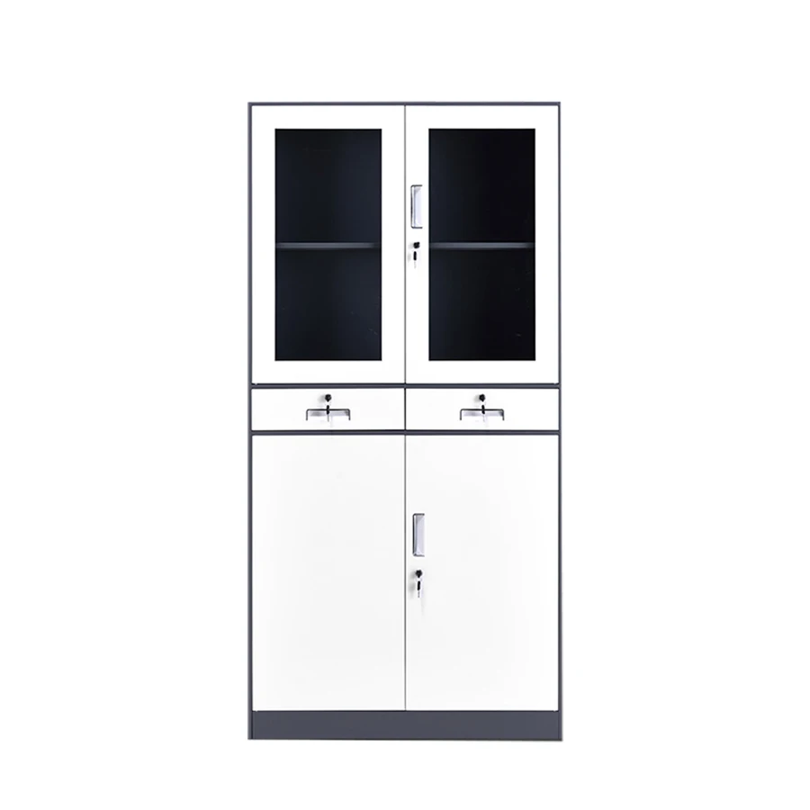 Luxury Durable Library Multi Storage Filing Book Cabinet with Glass Door
