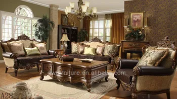 Antiguo Estilo Americano Sólido De Madera Clásica Sala De Estar Con