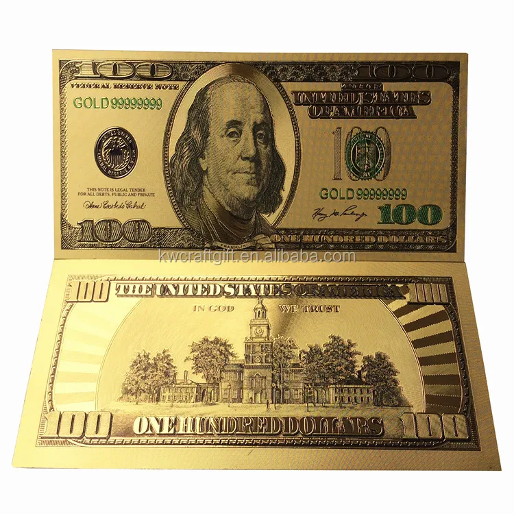 thumbnail image 2 of Lot Of 7 Pcs U.S. Dollar Gold Banknote Notes - Full Set, Unusual Beautifully Crafted Collectibles 2 of 4