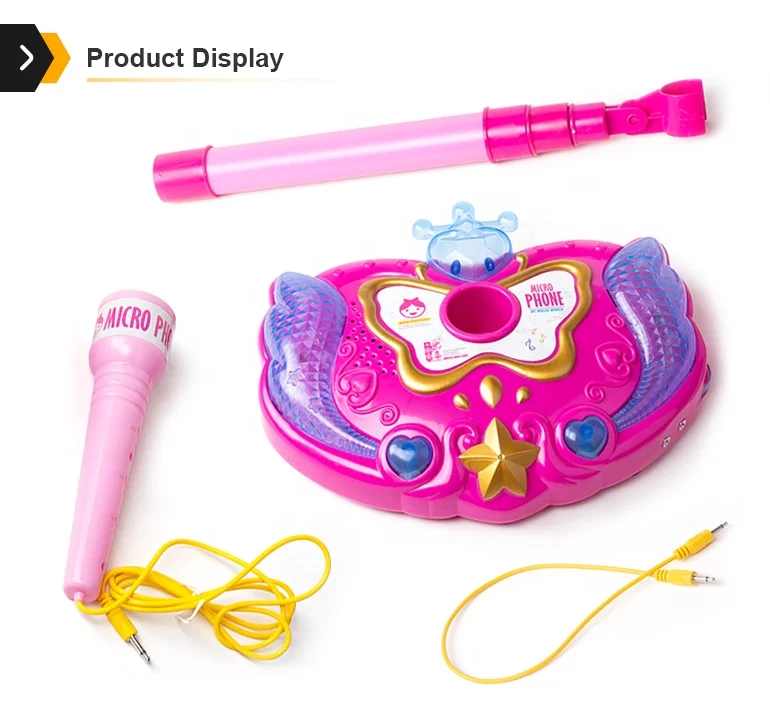Детский игрушечный музыкальный инструмент с батарейным питанием караоке музыка детская подставка для микрофона