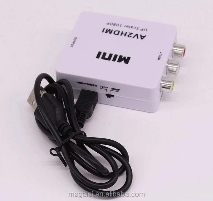 
 Преобразователь 1080P AV-HDMI CVBS RCA-HDMI  