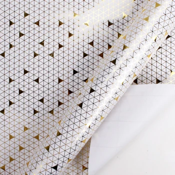customised gold foil pattern print white