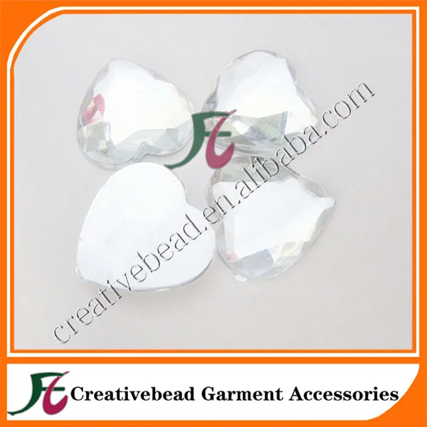 100 Clear Color Flatback Acrylique à Coudre Strass Perles Assorties Forme