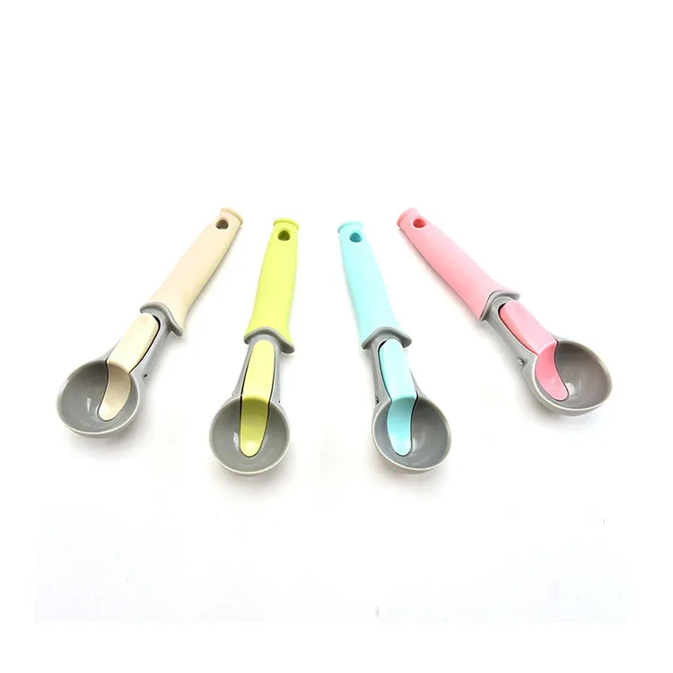 Plastic Ice Cream Spoon Fruit Dig Bombable Handle Digging Ball Ice Cream Scoop