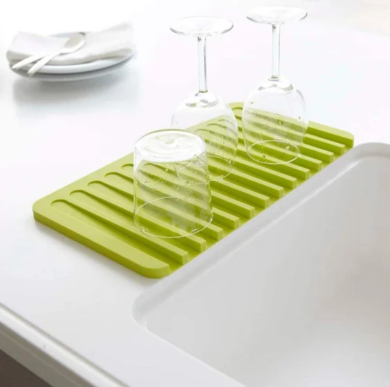 self draining silicone drying mat