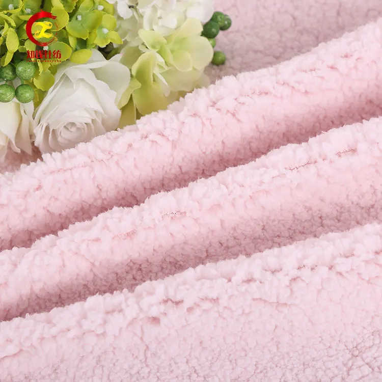 
Китайский поставщик, заводская цена, 100 полиэстер, шерпа, флисовая ткань 