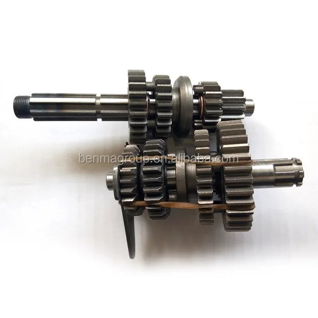 Motorcycle transmission main shaft and counter shaft for CD100