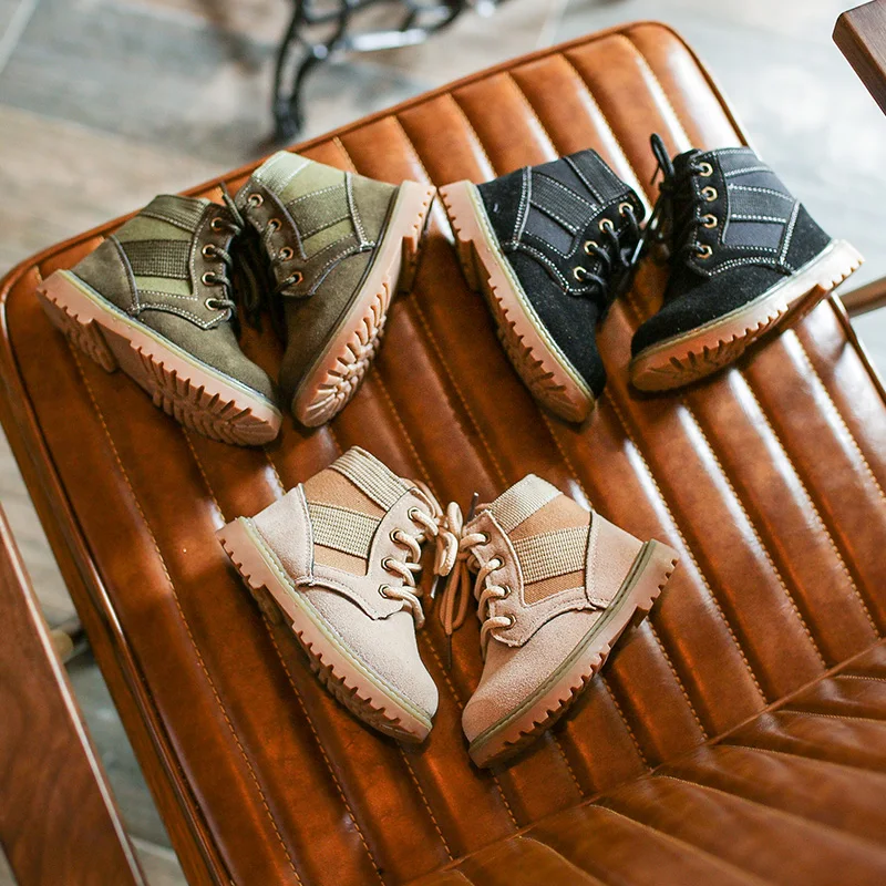 Новый дизайн; Стильные повседневные Зимние полуботинки для мальчиков; Обувь