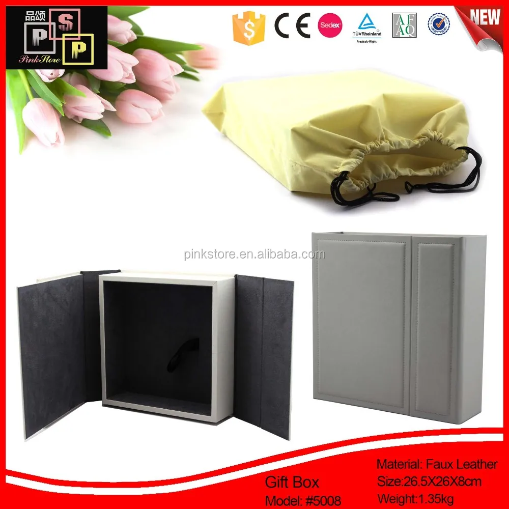 Индивидуальная Обложка с напечатанным логотипом китайского поставщика роскошная белая кожаная коробка для