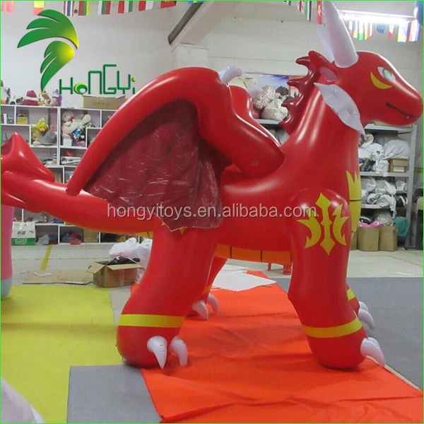 Индивидуальный мультяшный Тип надувной дракон пламени для