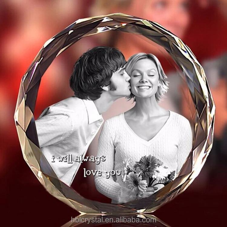 Download Lovely High Quality Round Shape 3d Crystal Photo Frame Buy 3d Crystal Photo Frame Round 3d Laser Photo Frame Lovely 3d Laser Photo Frame Product On Alibaba Com