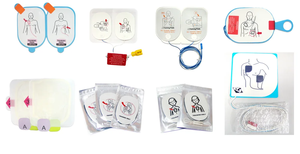 Дефибрилляторные электродные прокладки AED, тренировочная электродная прокладка