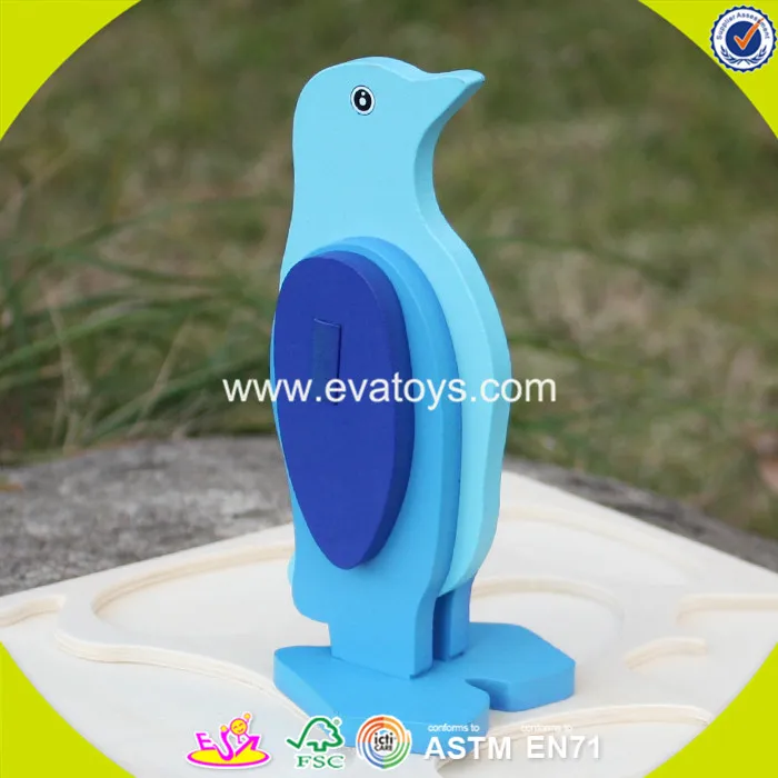 2018 Новый дизайн детские деревянные животных Пазлы diy Пингвин головоломки смешные дети