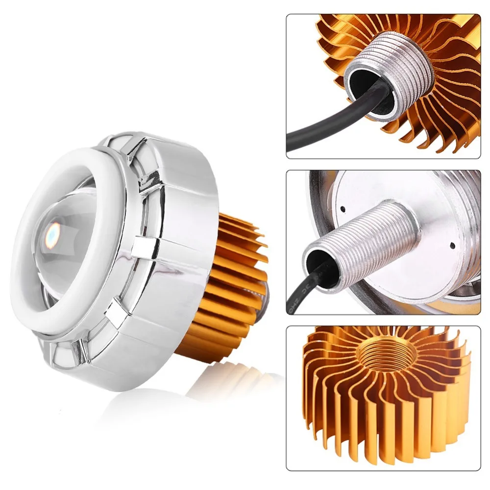 
 10 Вт светодиодные фары «ангельские глазки», «дьявольские глазки», мотоциклетные фары, дальний и ближний свет, стробоскоп, моторная фара для велосипеда  