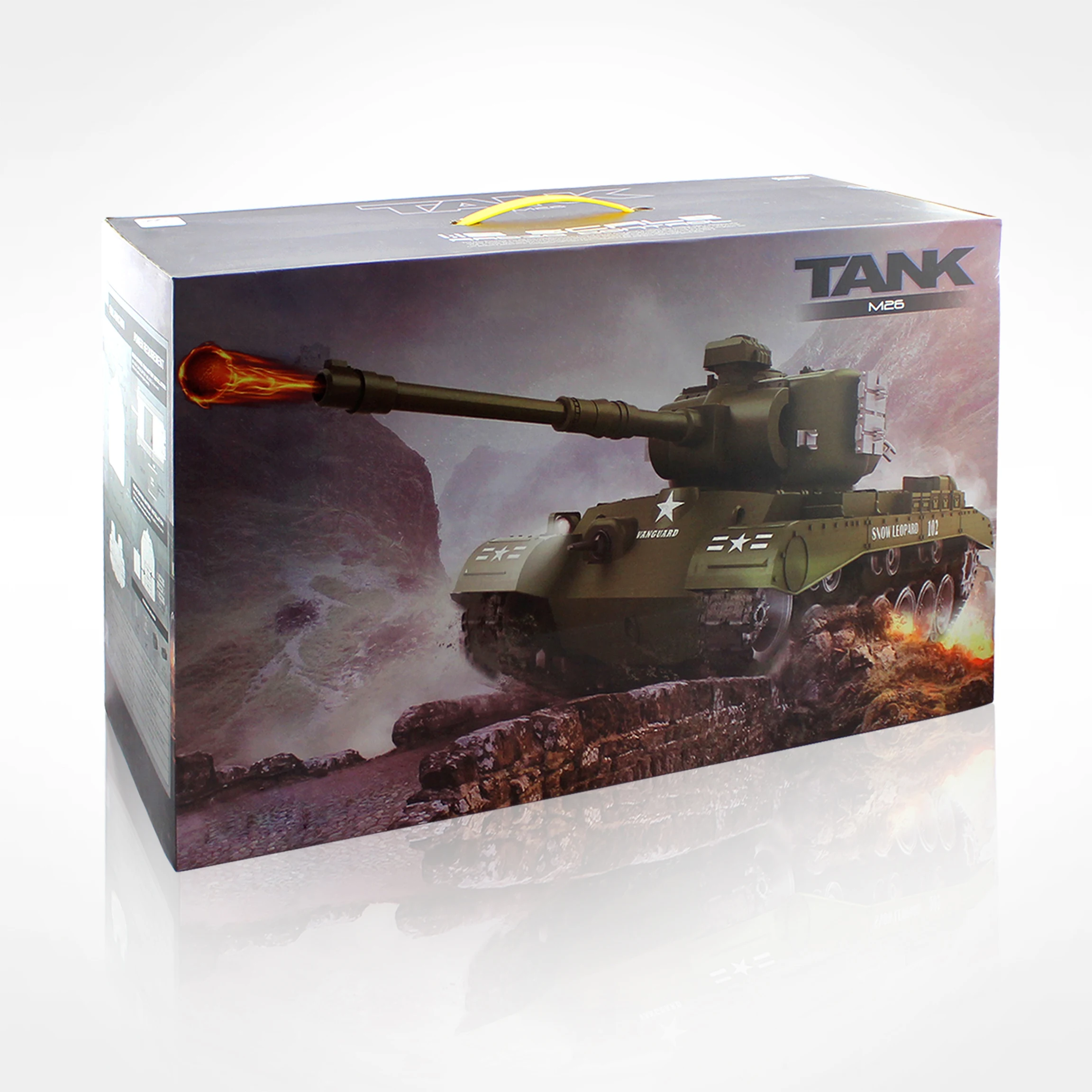 Char Télécommandé M26 Pershing 1/18 – Tank RC Militaire Avec Tir BB/Eau, Fumée, Sons, Recul, Chenilles Métal, Pour Adultes Et Enfants