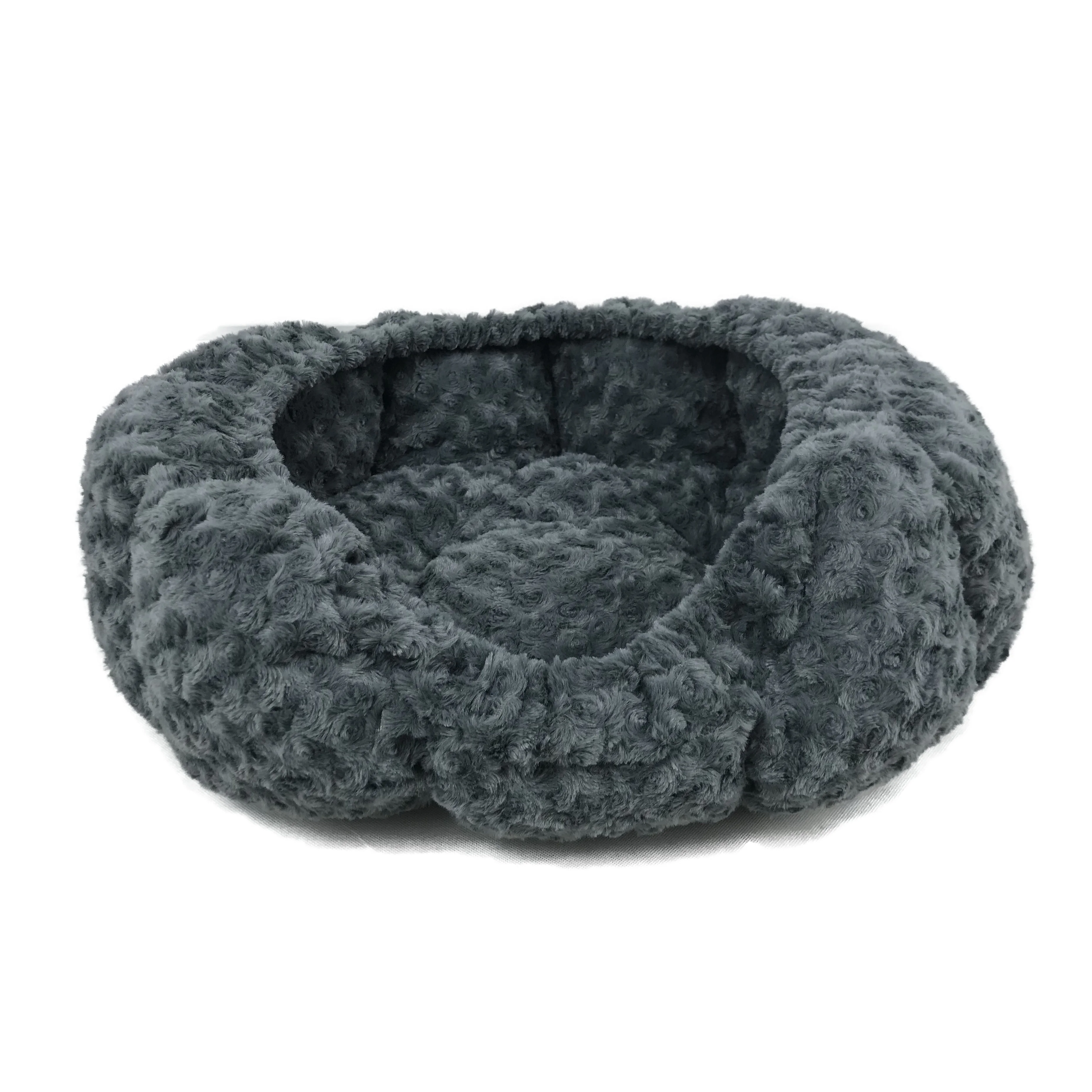 Yangyang Pet Factory Pet Bed Cuddly Black Rose Fur Cover For Plastic Dog Bed Buy Pet Bed