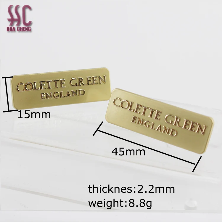 Source High Quality Custom Metal plate brand name Logo Labels for Handbag  Logo engraved metal nameplate Tags metal logo for handbag on m.