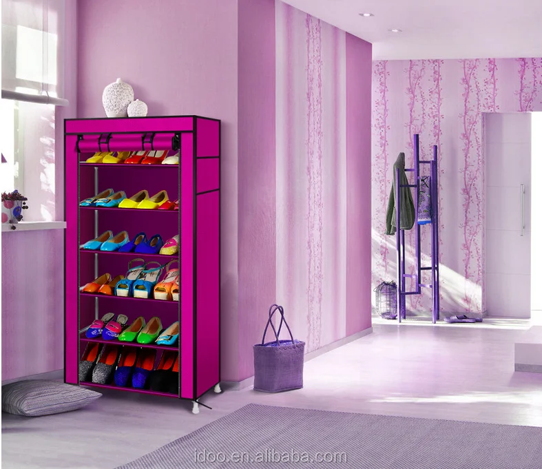 Modern Free Standing 8 Layer Plastic Shoe Rack