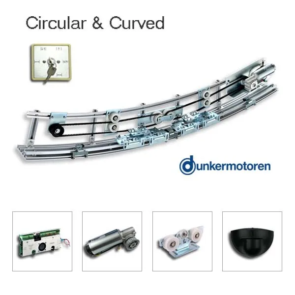 Dunker Motor Sensor Automatic Curved Sliding Door Operator System Mechanism