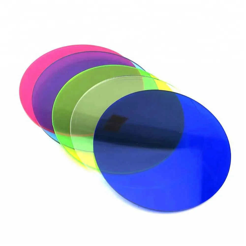 Cercle en acrylique transparent vierge avec trou, disques de clé
