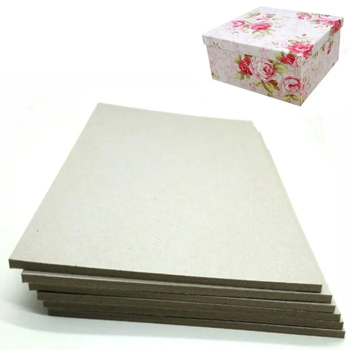 hard stiff uncoated gray paper board