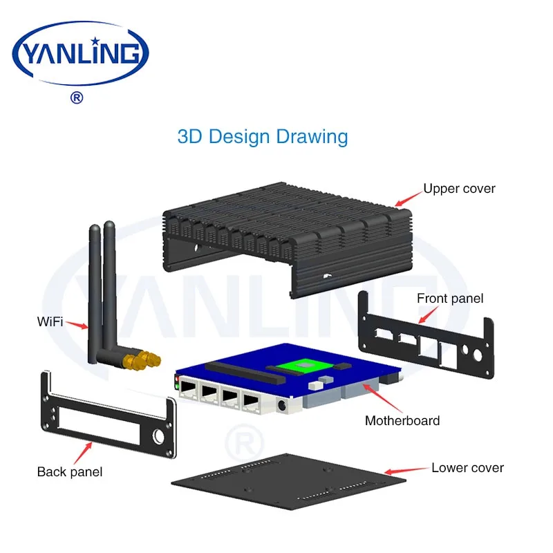 Мини-ПК Intel celeron J3160 Nuc с 4 intel I211AT Lan для брандмауэра pfsense или VPN маршрутизатора